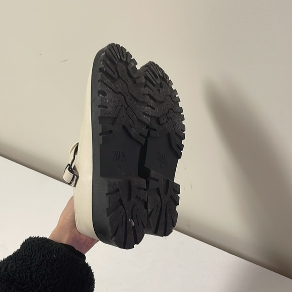 Zara Mary Janes lug sole buckled t-strap shoes flats - Picture 4 of 5
